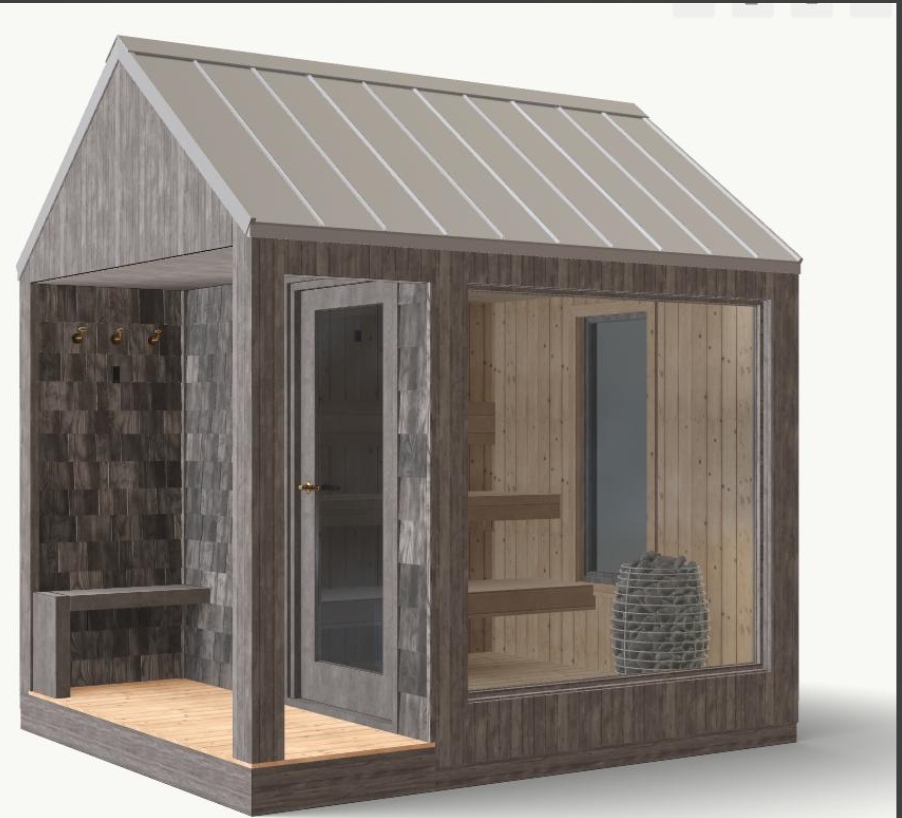 Nordic Design Outdoor Cedar Sauna - Traditional Dry Heat Sauna for 6 Persons Backyard Use Buyer reference