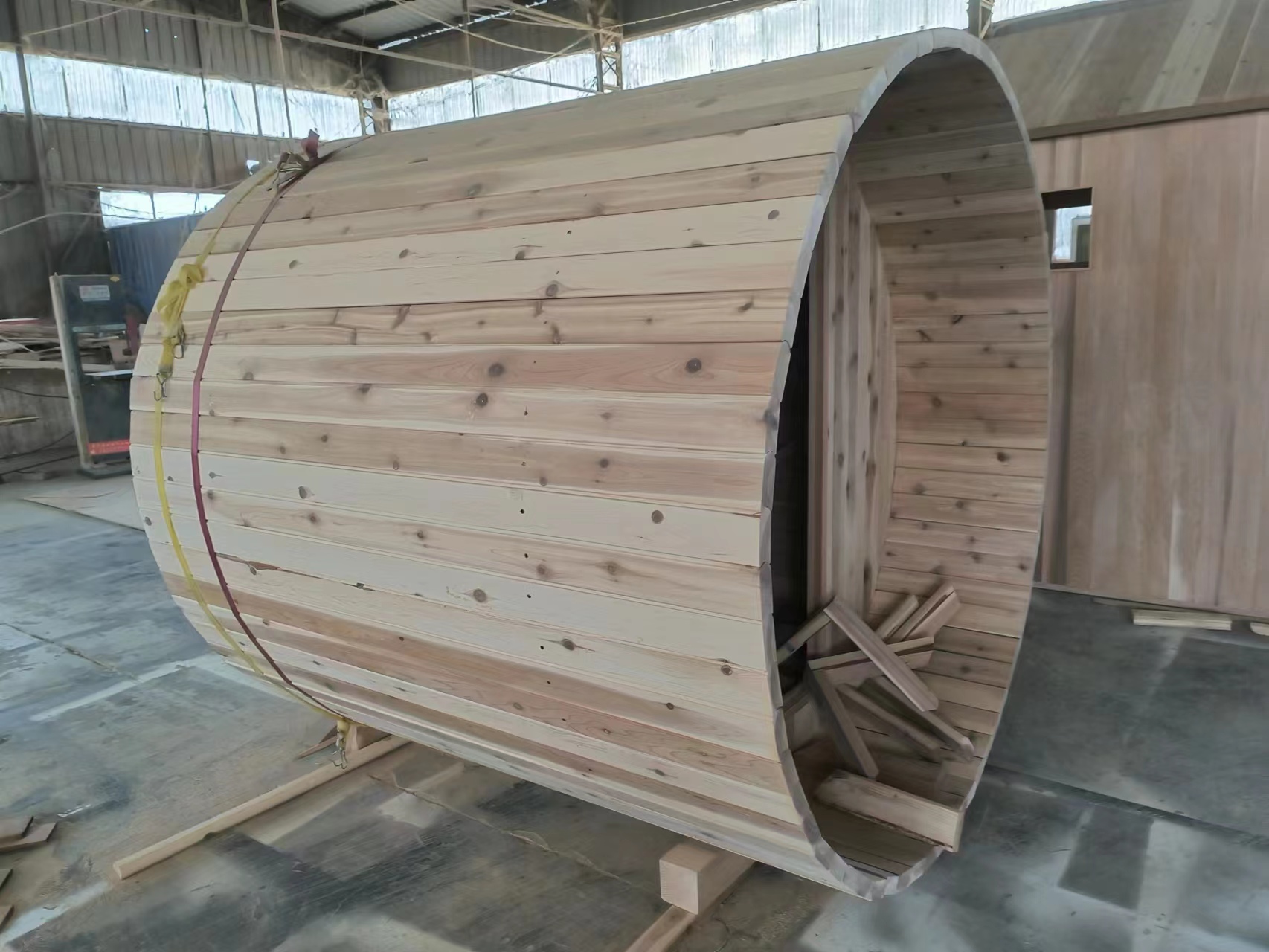 Outdoor Barrel Sauna with Cold Plunge Tub Buyer reference