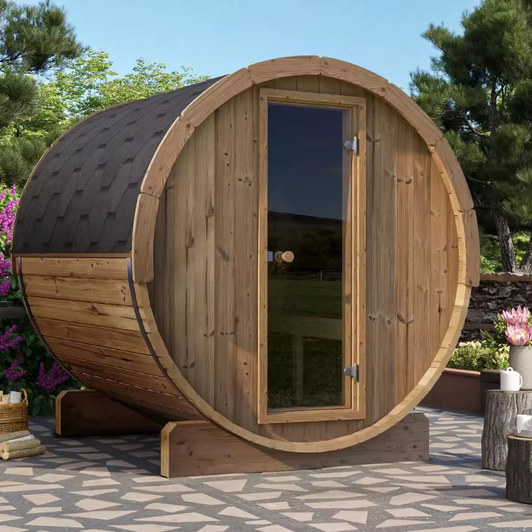 2 Person Cedar Barrel Sauna for Compact Outdoor Sites CSA-115 Main view