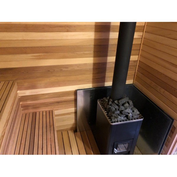 Cedar Outdoor Sauna Cabin CSA-130 Interior detail