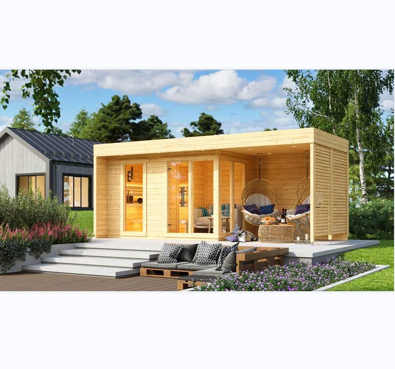 Outdoor Home Small Wooden Far Infrared Sauna for Garden Interior detail
