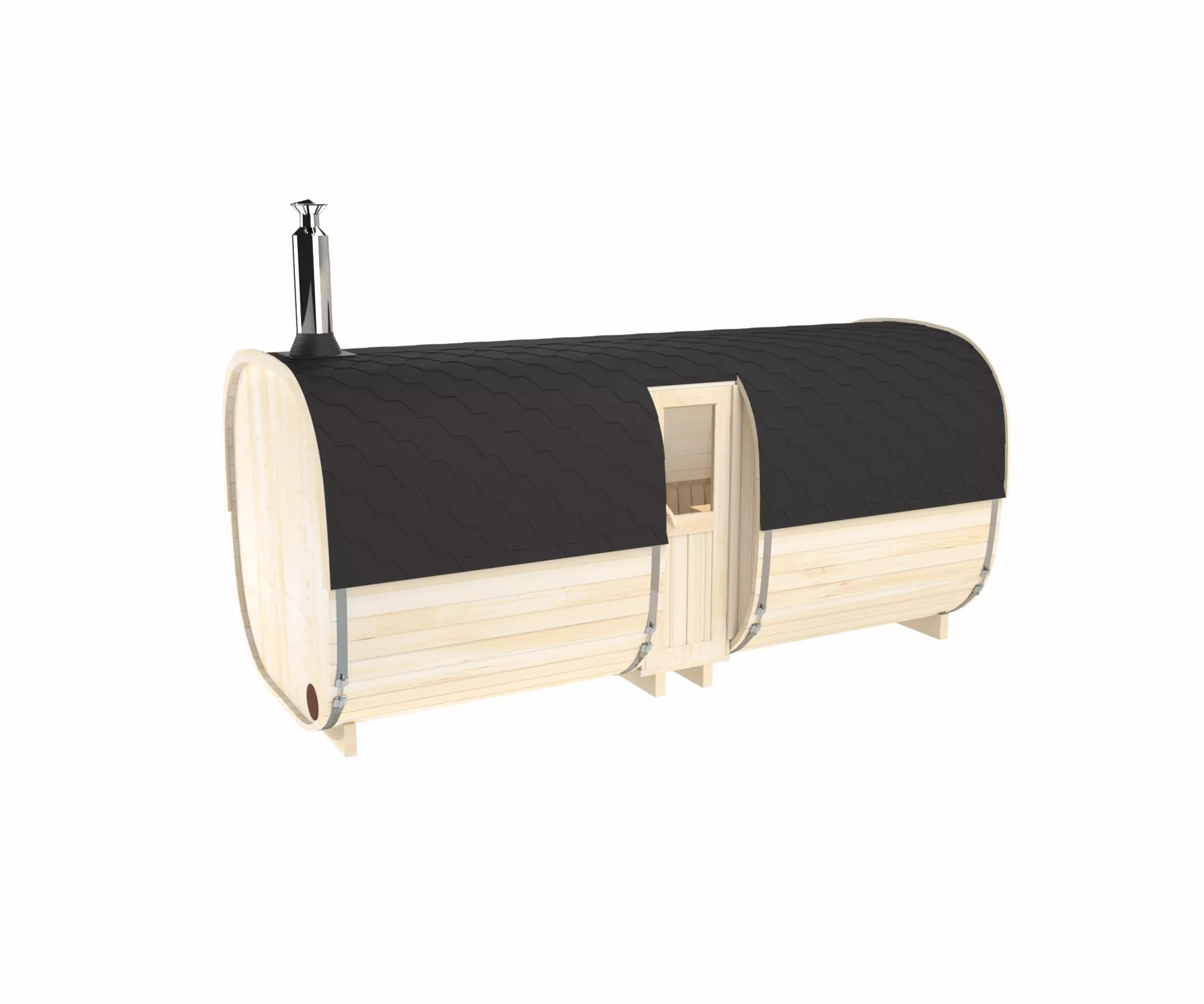 Outdoor Japanese Cypress Barrel Outdoor Sauna Health Benefits Double Wooden Wet Sauna Room Outdoor Sauna and Rest Are Interior detail