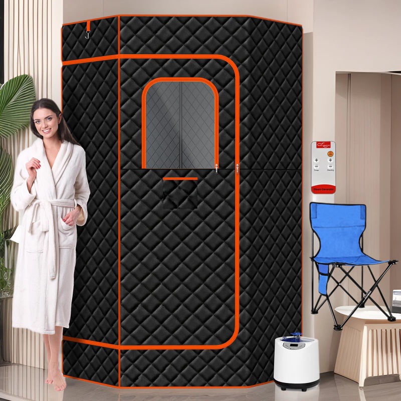 Outdoor Portable Infrared Sauna Cabin Foldable Solar Assisted Heating Carry Bag for Off-Grid Use Exterior angle