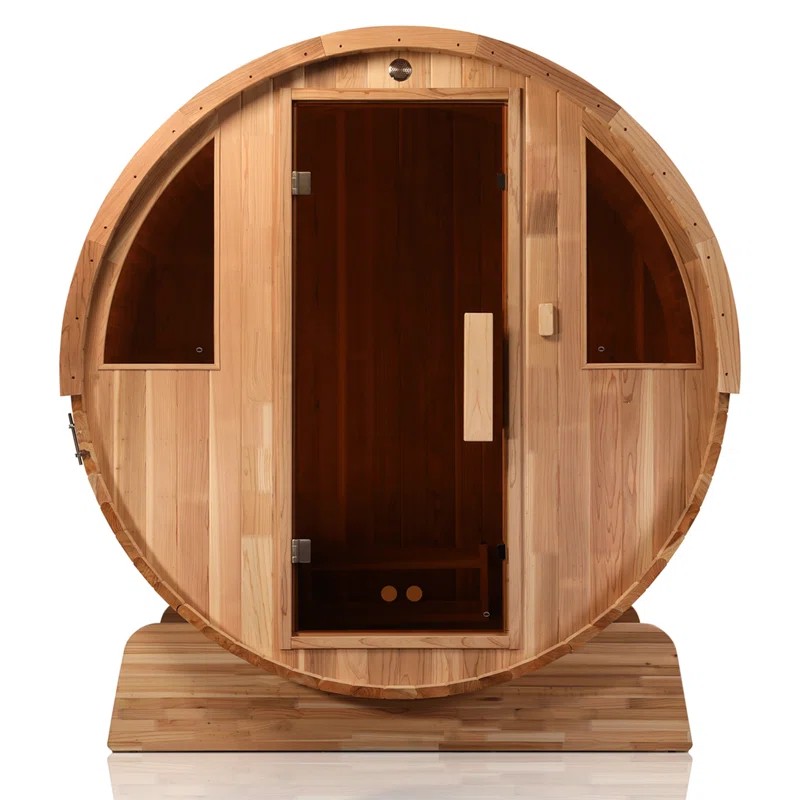 Outdoor Sauna Room for Home Garden 2-4 Persons Wooden Sauna House Side profile