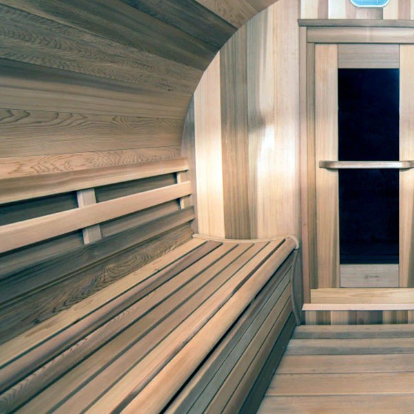 Outdoor Sauna Room with Ventilation System Prefab Sauna Cabin for Healthy Relaxation Side profile