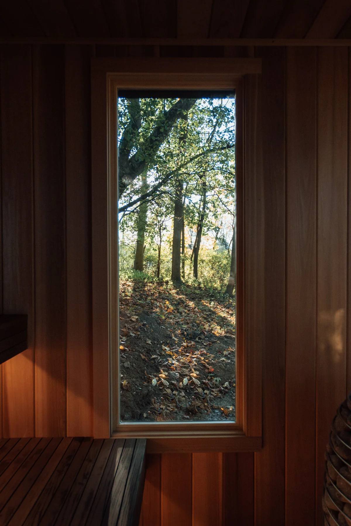 Metal-Roof Outdoor Sauna Cabin with Full-Height Front Window CSA-336 product view 2