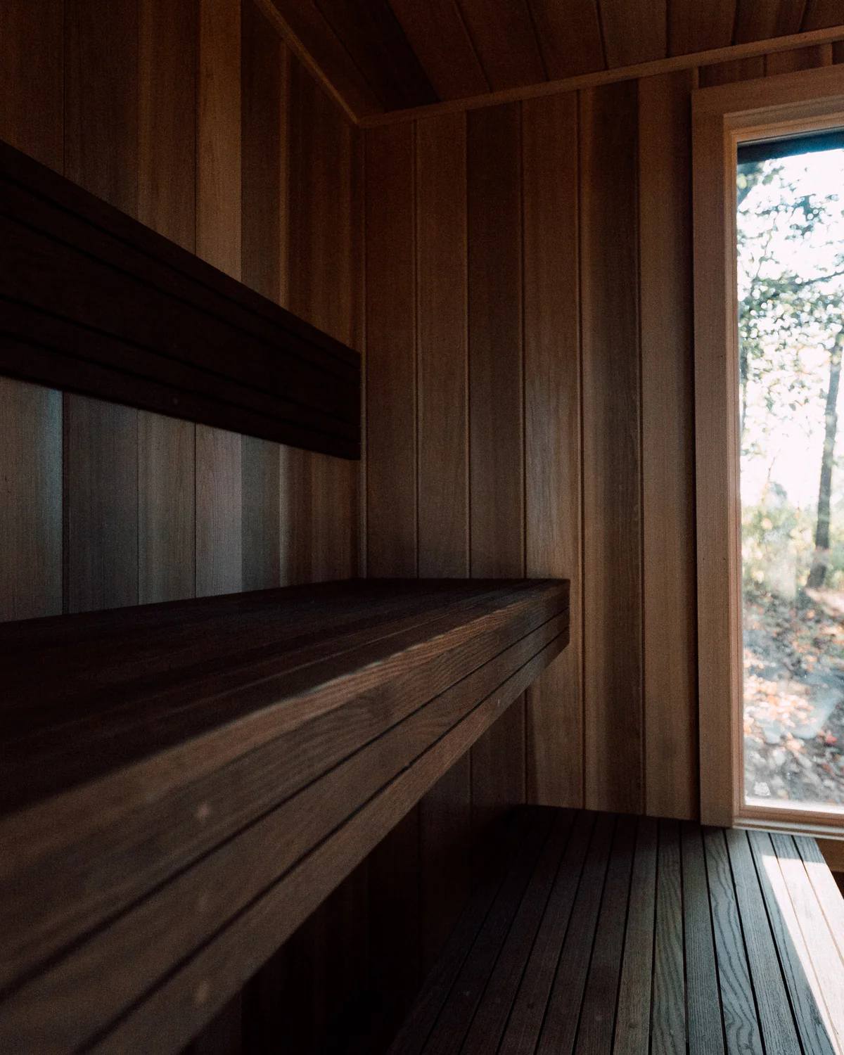 Metal-Roof Outdoor Sauna Cabin with Full-Height Front Window CSA-336 product view 3