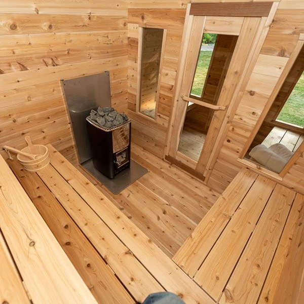 Outdoor Solid Wood Sauna Room Traditional Steam Sauna Cabin with Bench Buyer reference