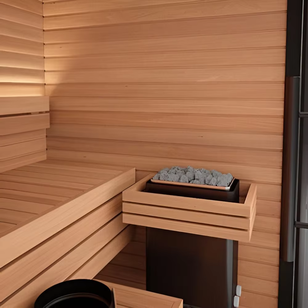 Red Cedar Outdoor Far Infrared Sauna Room CSA-559 Interior detail