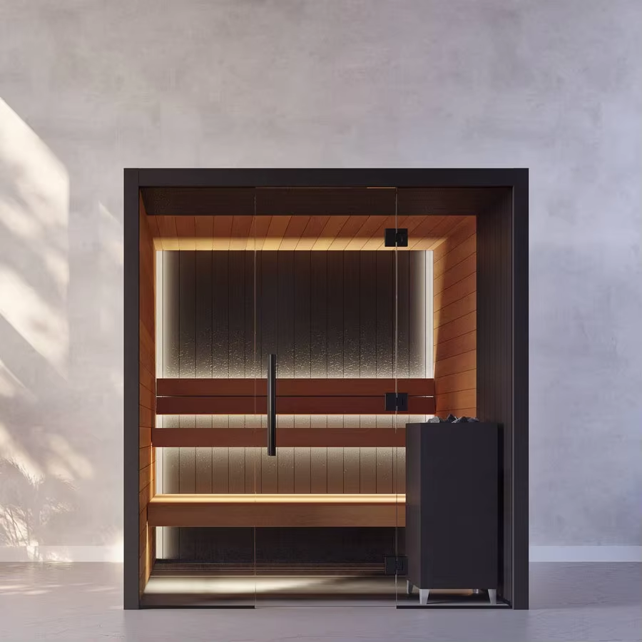 Red Cedar Outdoor Far Infrared Sauna Room CSA-559 Door and glass