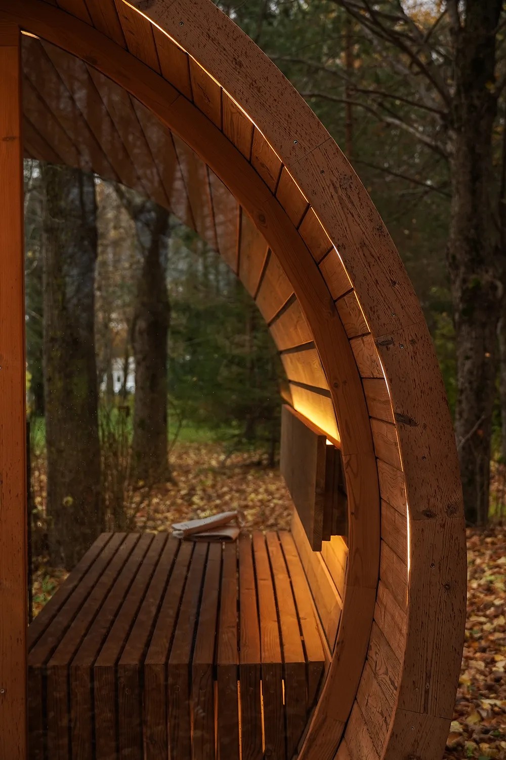 Round Outdoor Wood Barrel Sauna for Garden Projects Buyer reference