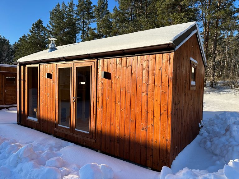 Outdoor Wooden Sauna Cabin with Roof Garden Sauna Room for Outdoor Space Interior detail