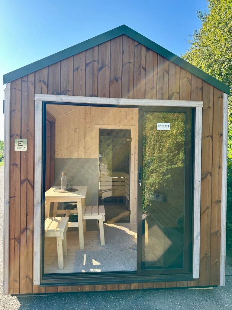 Outdoor Wooden Sauna Cabin with Roof Garden Sauna Room for Outdoor Space product image