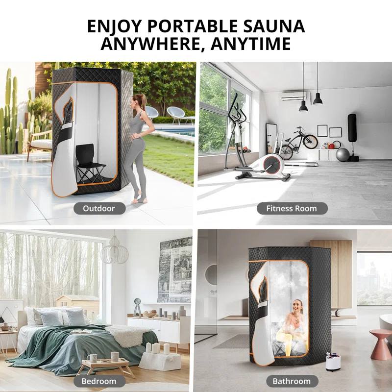 Portable Steam Sauna Kit with Oxford Fabric Door and glass