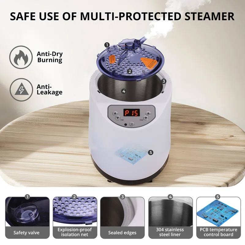 Portable Steam Sauna Kit with Oxford Fabric Side profile