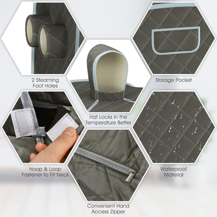 Foldable Portable Steam Sauna Kit for Travel Interior detail