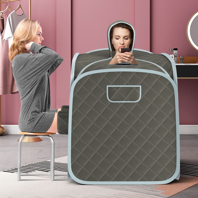 Foldable Portable Steam Sauna Kit for Travel Side profile