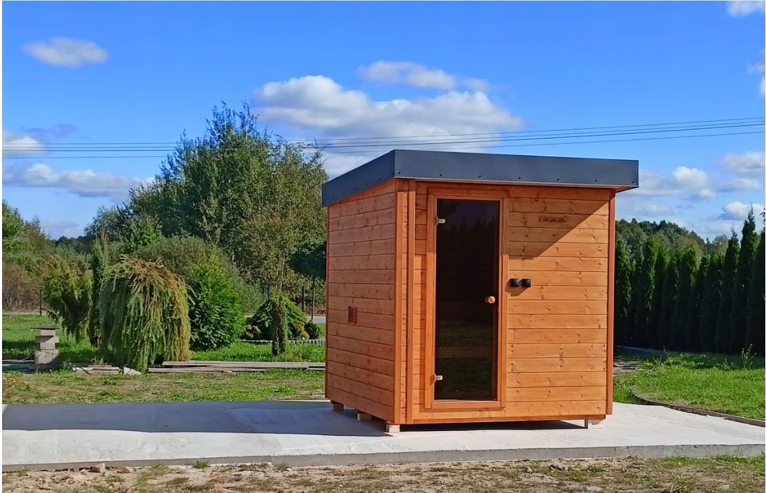 Red Cedar Backyard Sauna Cabin CSA-519 CSA-519 CSA-519 Side profile
