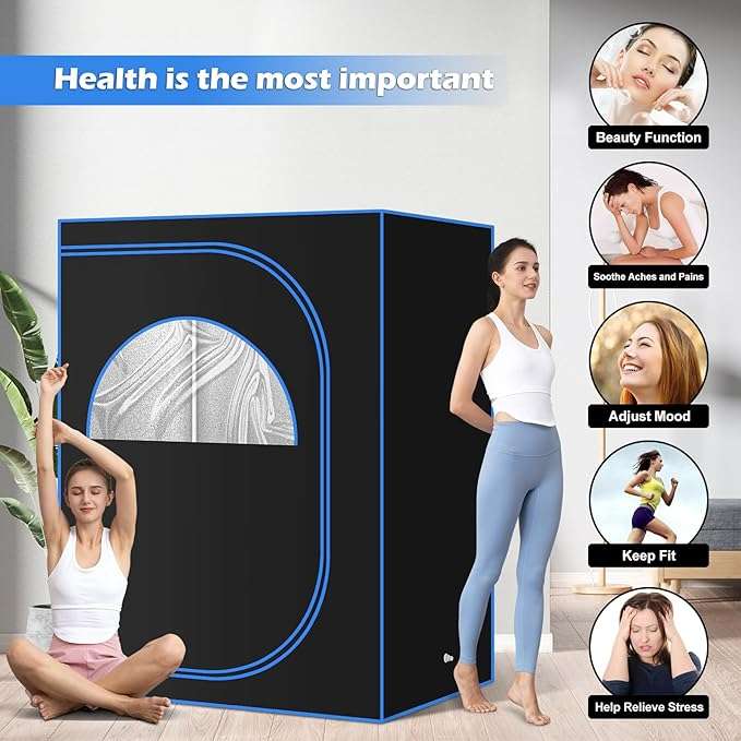 Portable Infrared Sauna Booth with Digital Control Console Door and glass