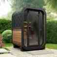 Portable Prefab Outdoor Sauna Room for Resort House Projects Door and glass