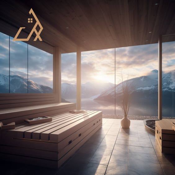 Premier Resort%27s Luxury Sauna Suites Modern Design Hemlock Solid Wood Unparalleled Relaxation Experience Side profile
