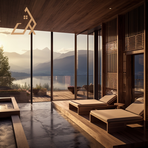 Premier Resort%27s Luxury Sauna Suites Modern Design Hemlock Solid Wood Unparalleled Relaxation Experience Buyer reference