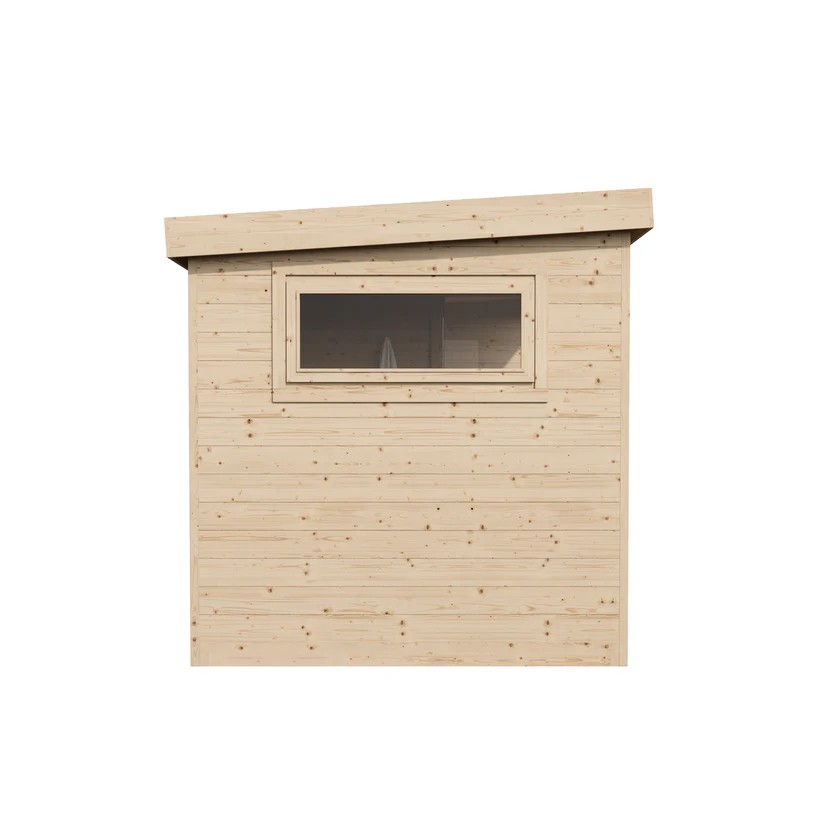 Flat-Roof Outdoor Sauna Cabin with Side Clerestory Window CSA-528 product view 6