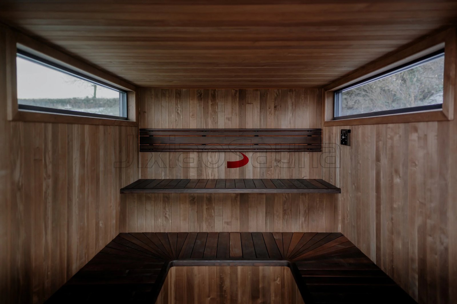 Red Cedar Outdoor Sauna Kit for Hotels CSA-06 Side view