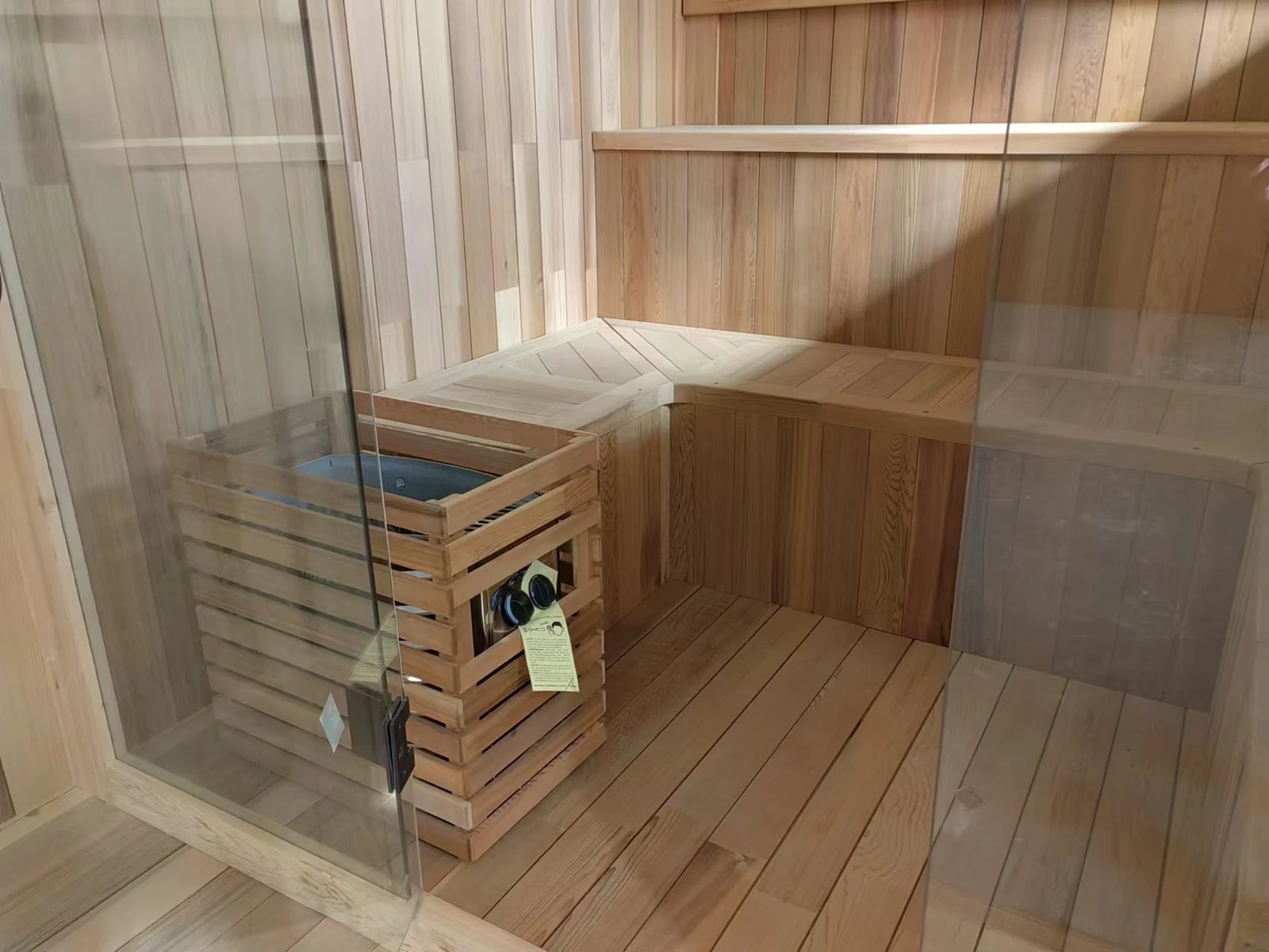 CSA-06 Red Cedar Outdoor Sauna Kit for Hotels Cabin finish detail