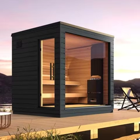 6 Person Red Cedar Outdoor Smart Control Sauna Room product image