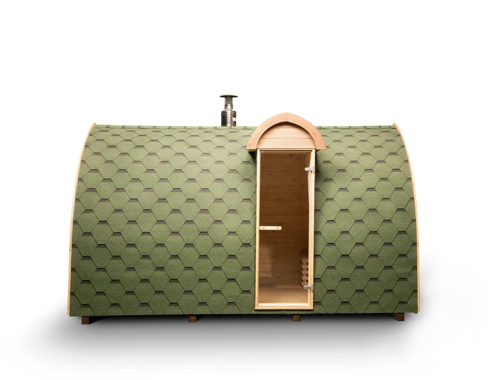 Simple Style Outdoor Sauna Room Prefab Wooden Cabin with Basic Heater System Door and glass