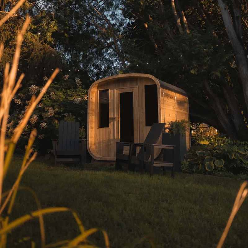 WiFi Outdoor Sauna Room with Home Temperature Control Interior detail