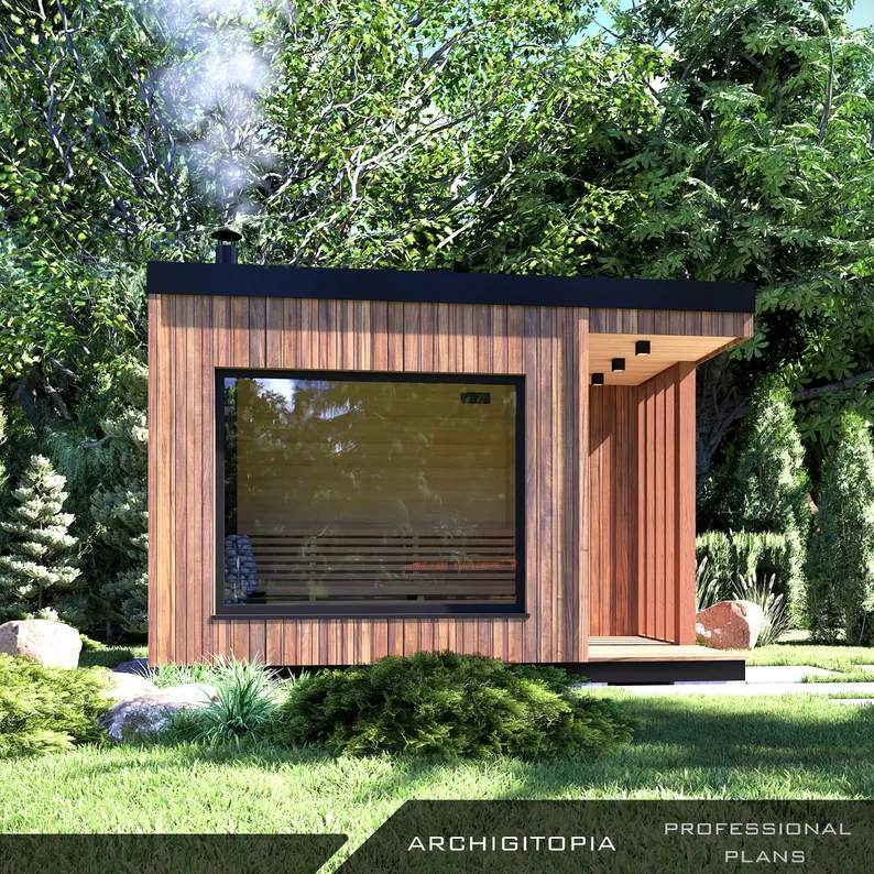 Red Cedar Outdoor Weatherproof Sauna CSA-357 Main view