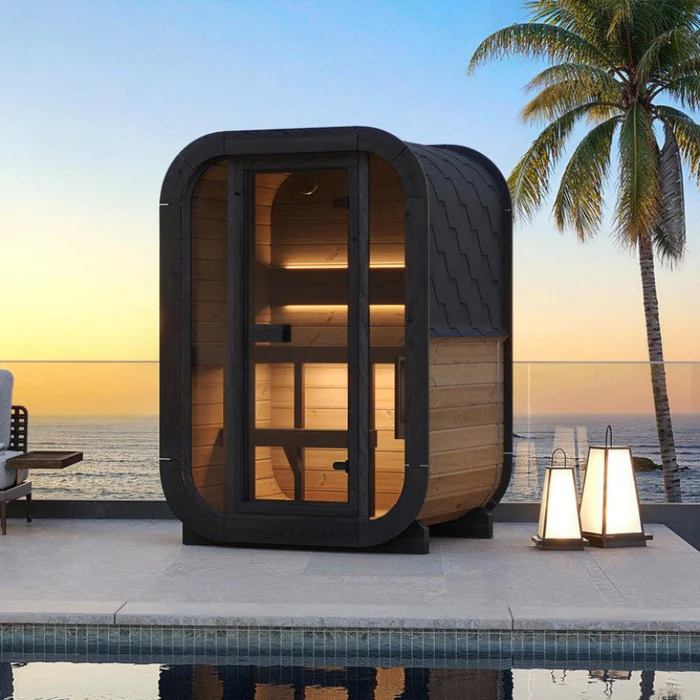 Red Cedar Outdoor Sauna CSA-354 Side profile
