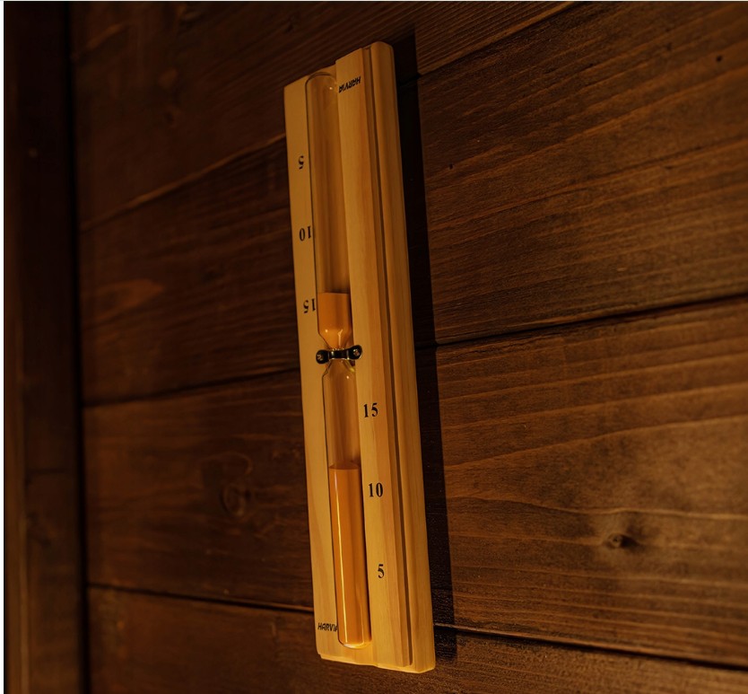Spacious Indoor Sauna Room with Side Entrance Luxury Wooden Wellness Spa with Glass Window Side profile