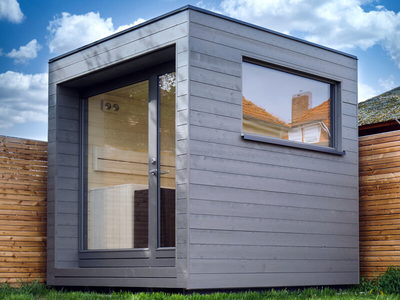 Square Outdoor Wood-Burning Mobile Sauna Container House Interior detail