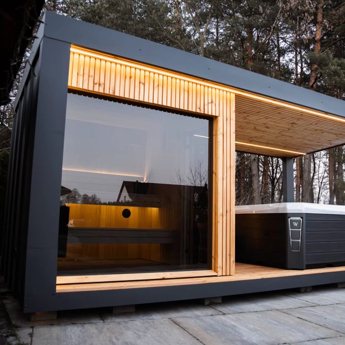 Stylish Wooden Outdoor Sauna Room product image