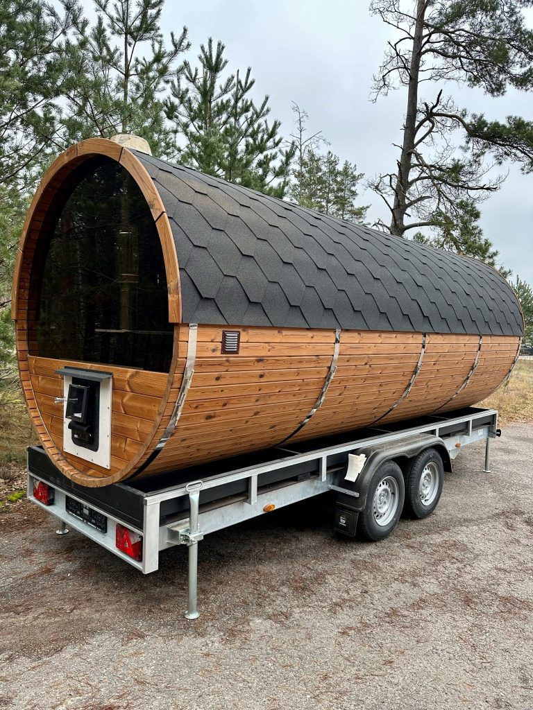 Towable Outdoor Sauna Cabin with Trailer Solid Wood Steam Sauna Room Buyer reference