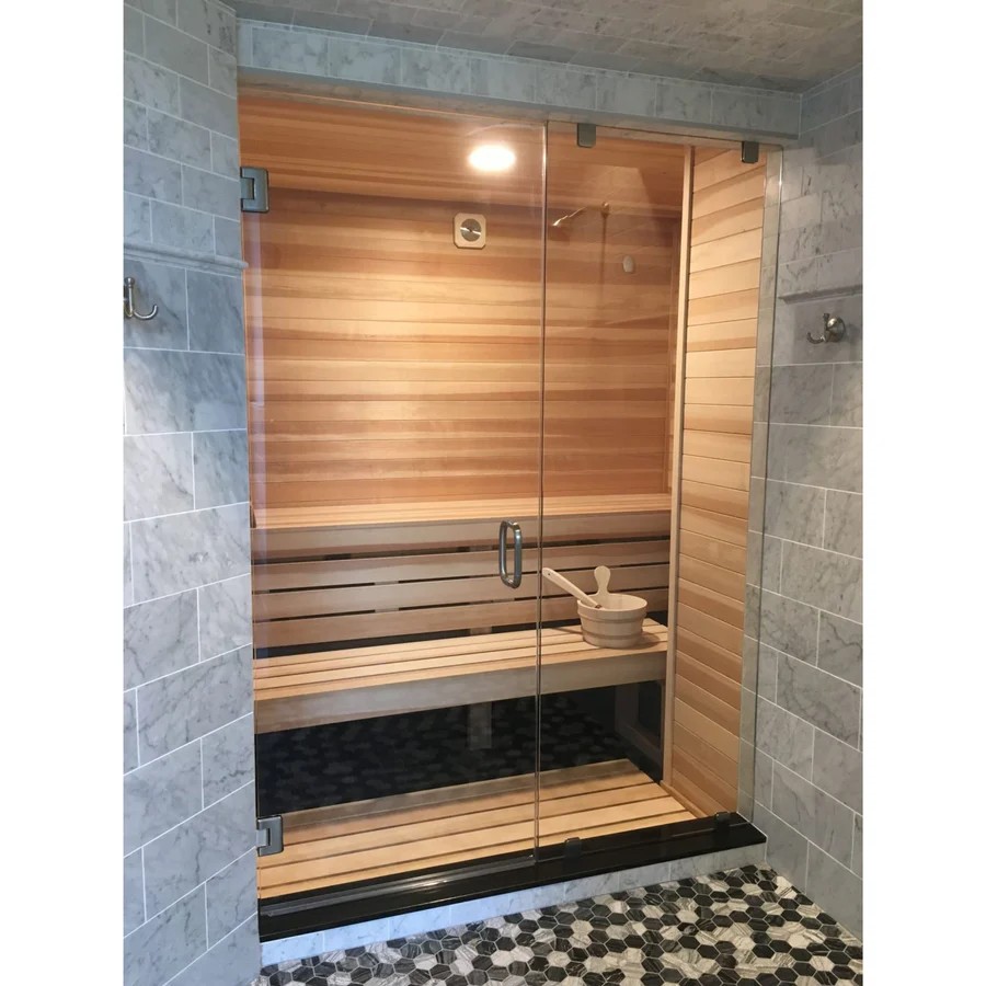 Traditional Indoor Sauna Cabin with Glass Door product image
