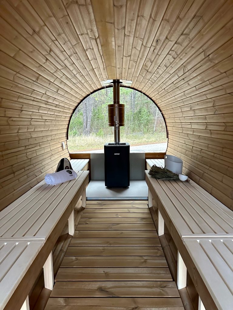 Cedar Mobile Sauna Cabin on Trailer for Rental Programs product image