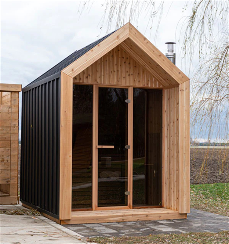 Waterproof Traditional Outdoor Garden Sauna Side profile