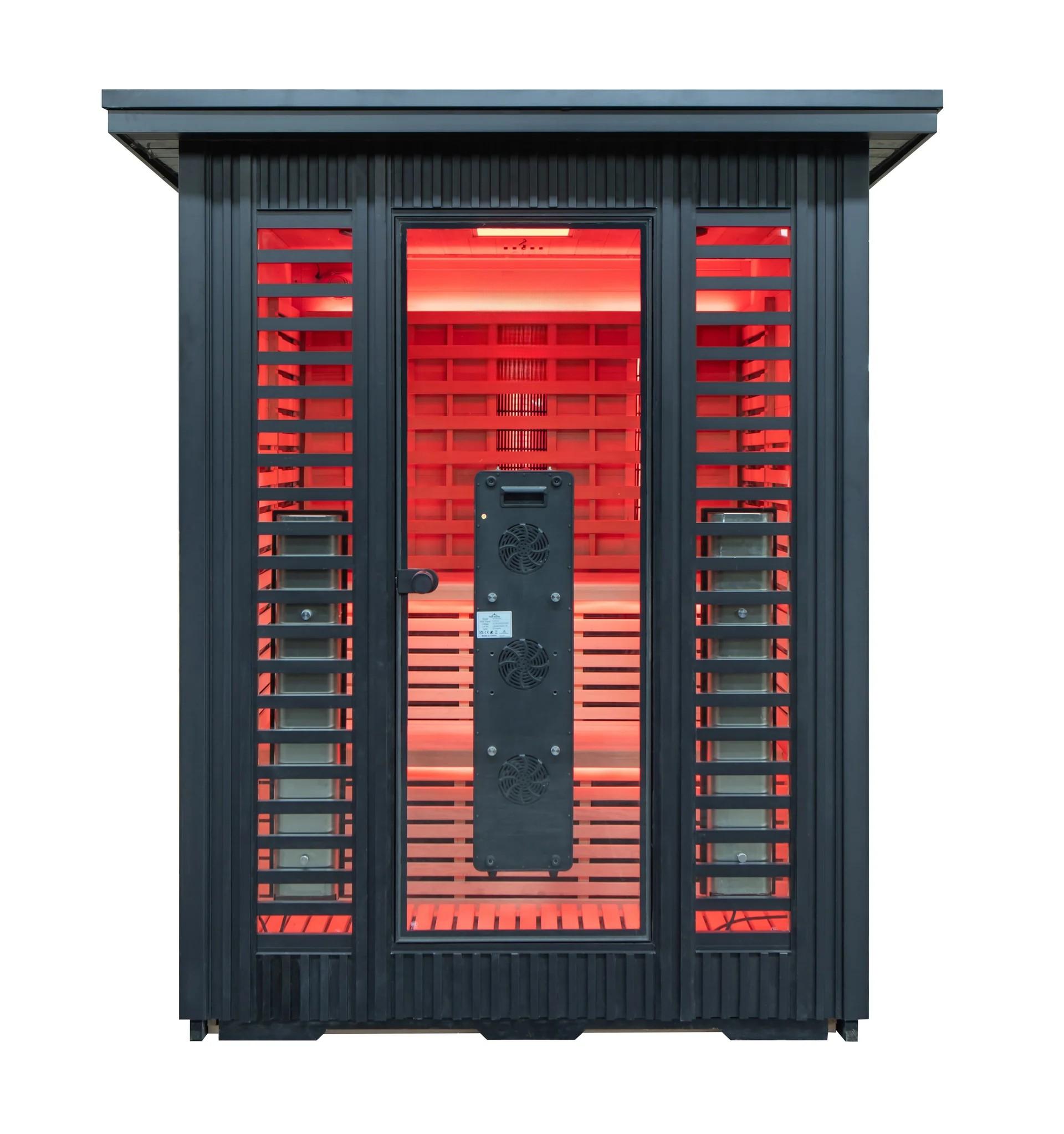 Outdoor Infrared Sauna Cabin for 1-2 Person Backyard Use Interior detail