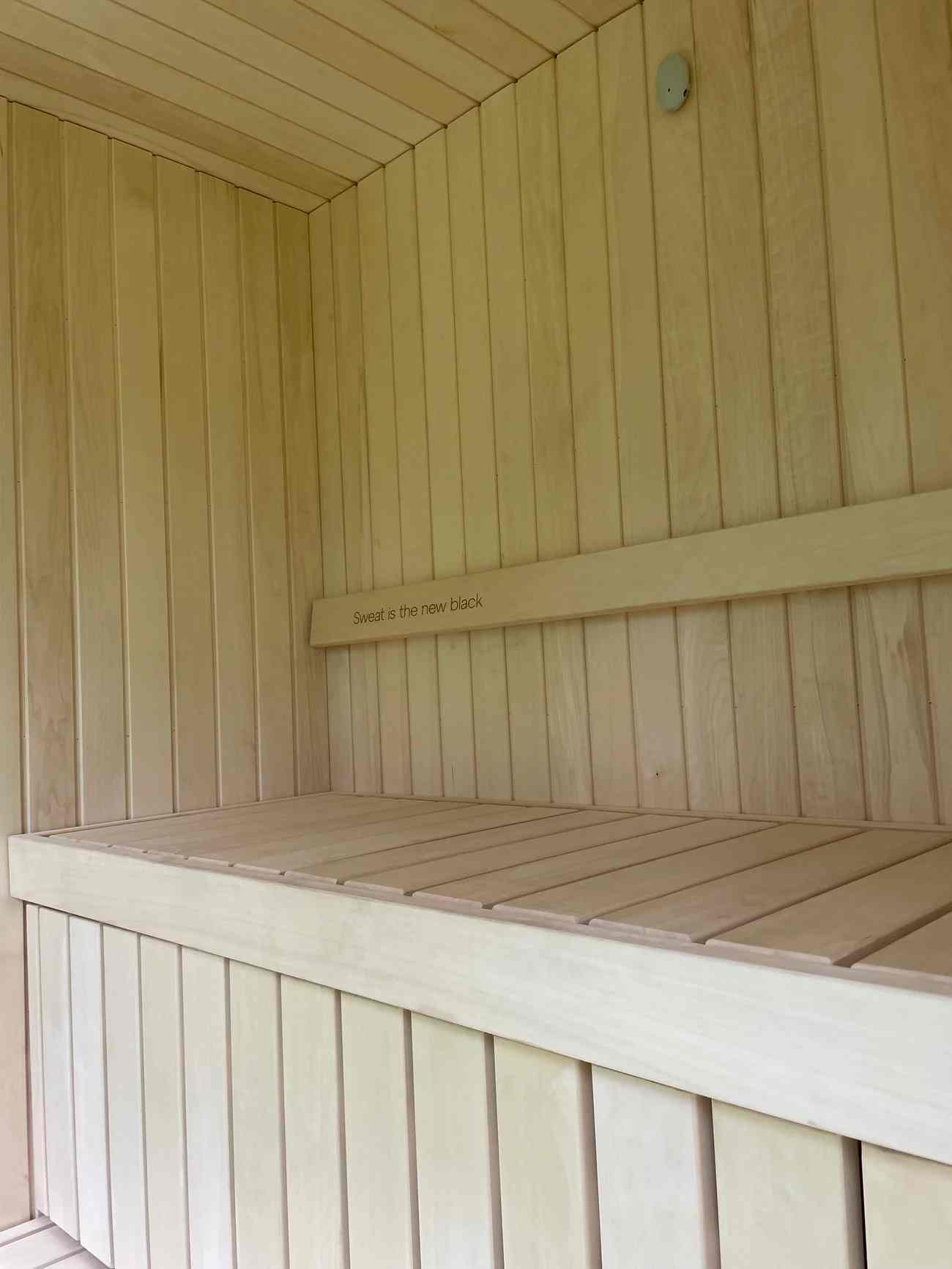 Weatherproof Hemlock Outdoor Sauna - Finnish Style Dry Steam Sauna with Digital Control Side profile