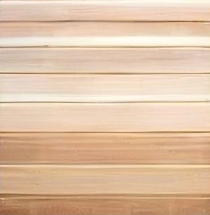 Japanese Cedar sauna wood material sample for CSauna custom sauna projects