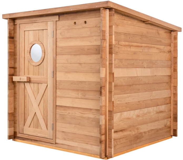Hemlock Outdoor Sauna Room with Wood Stove Option product image