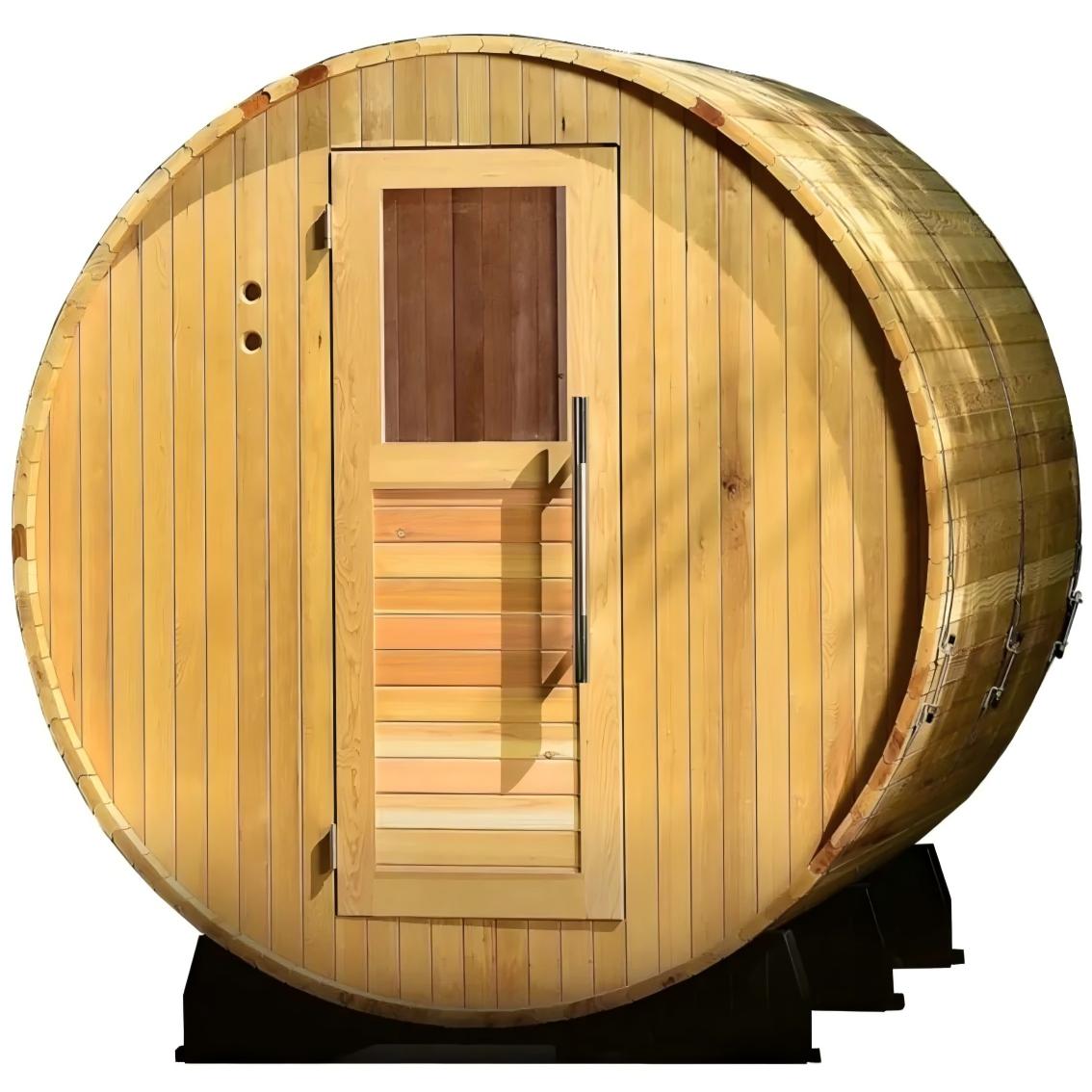 Dark Thermowood Outdoor Barrel Sauna for Garden Use product image