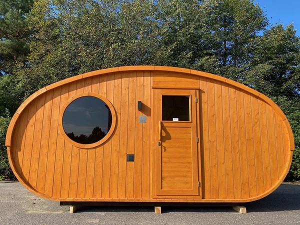 4-6 Person Egg-Shaped Outdoor Sauna with Circular View Window CSA-266 Main view