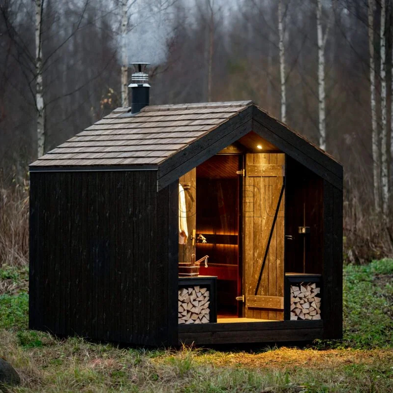 Traditional Wood Finnish Sauna with Efficient Heater product image