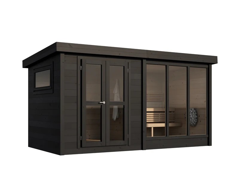 Four Person Wood Outdoor Weatherproof Sauna Room product image