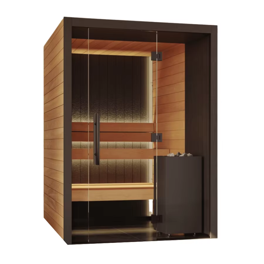 3 Person Sauna Room with Electric Heater and Glass Entry product image
